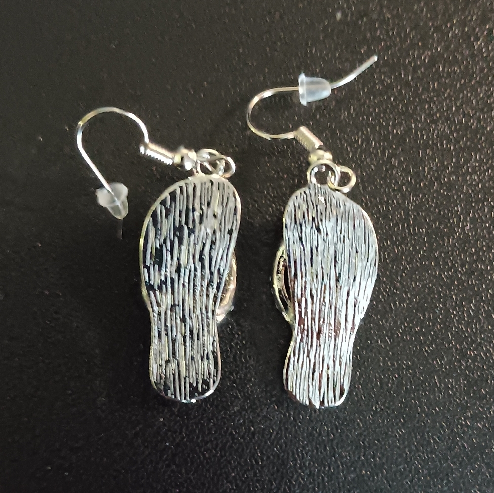 Patriotic Flip Flop Earrings (New) - Picture 2 of 5